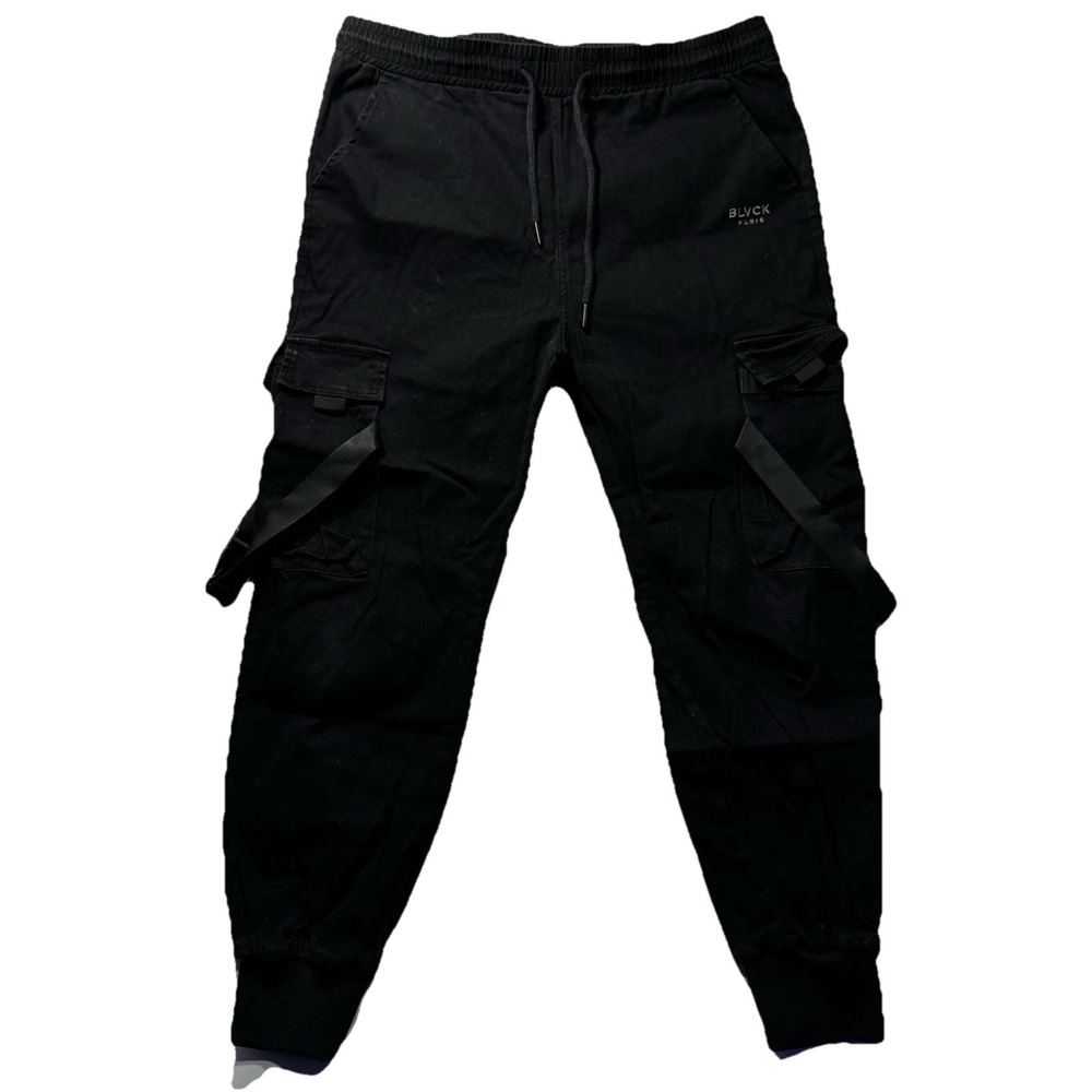 Blvck Paris Cargo Pants Mens Large Streetwear Joggers Utility Straps Mm164